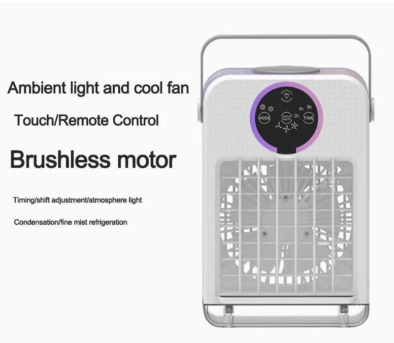 compact mist cooling fan with touchscreen portable