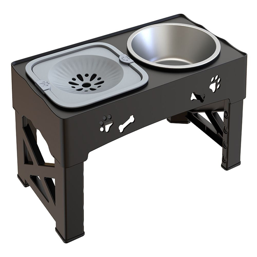 elevated adjustable slow feeder bowl for dogs