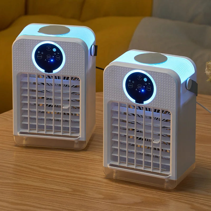 compact mist cooling fan with touchscreen portable