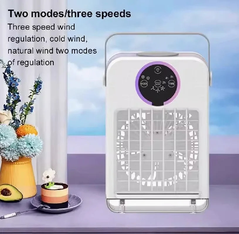 compact mist cooling fan with touchscreen portable