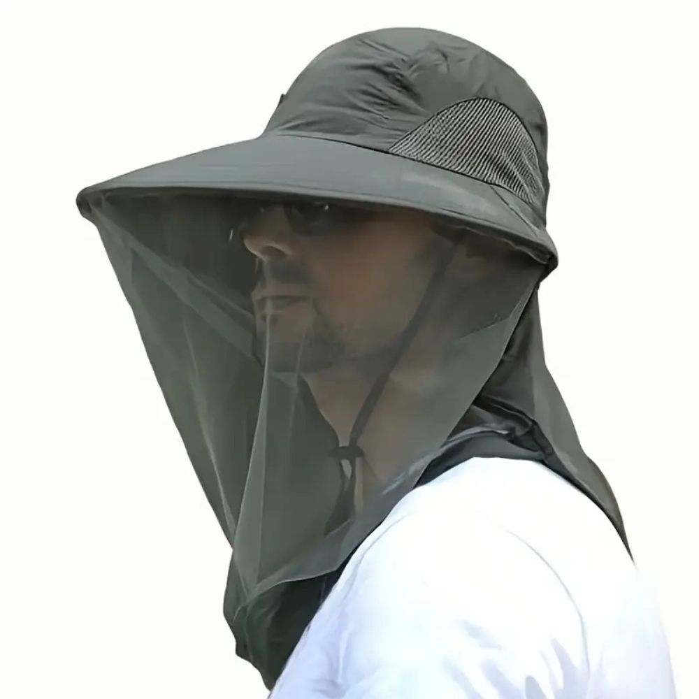 wide brim mosquito and sun protection hat outdoor