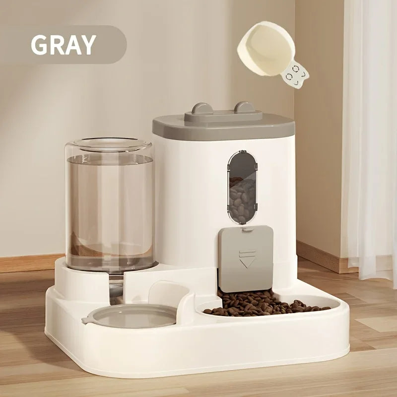 2-in-1 Dog & Cat Feeder with Built-In Water Dispenser