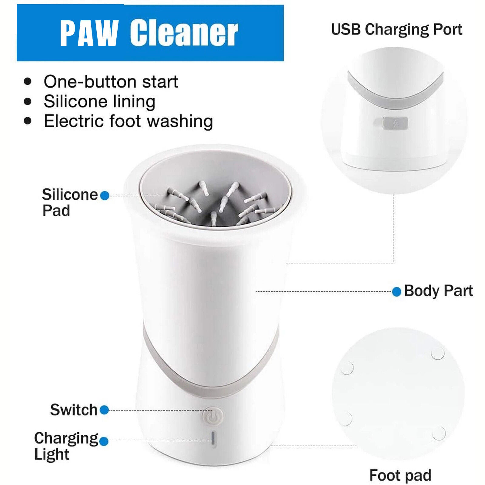 Automatic Electric Paw Cleaner for Dogs