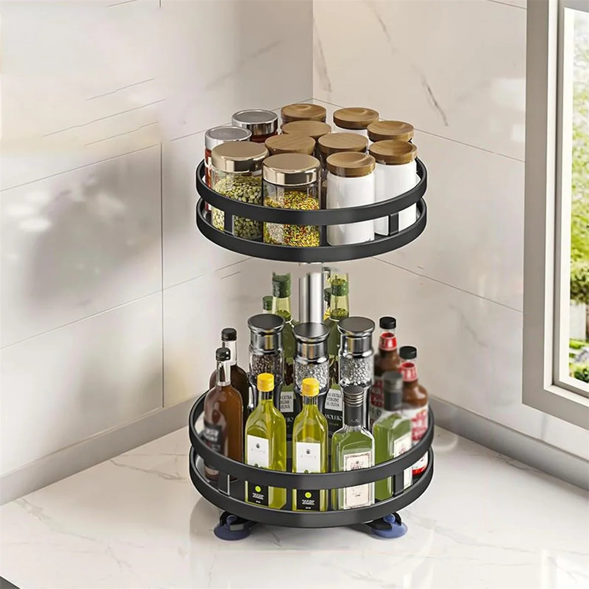 360° Rotating Spice Rack - 1, 2 & 3 Tier