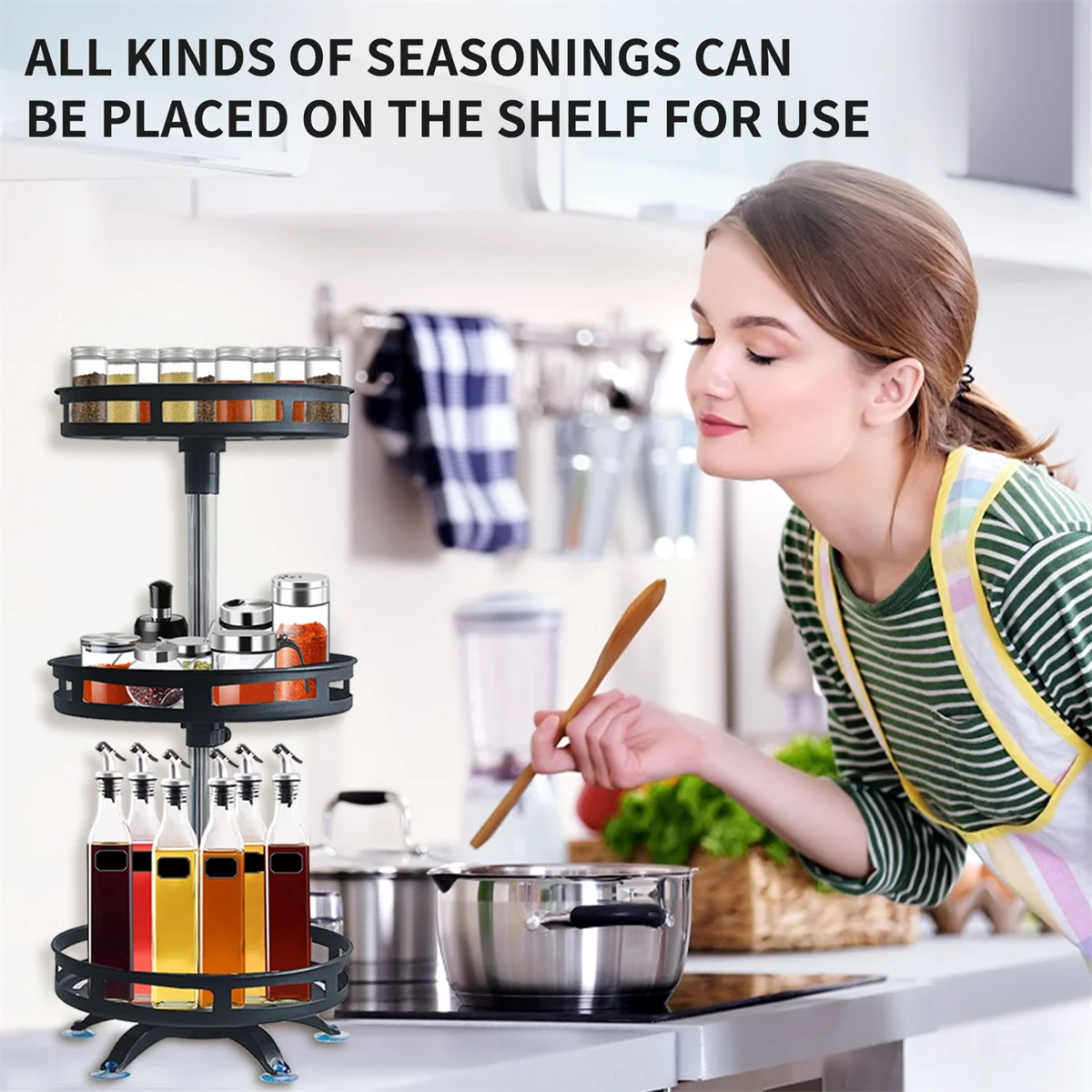 360° Rotating Spice Rack - 1, 2 & 3 Tier
