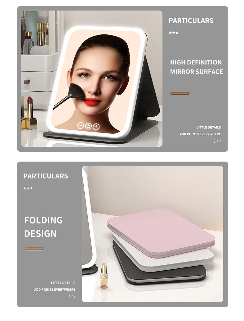 LED Vanity Mirror - 3 Color Light Modes