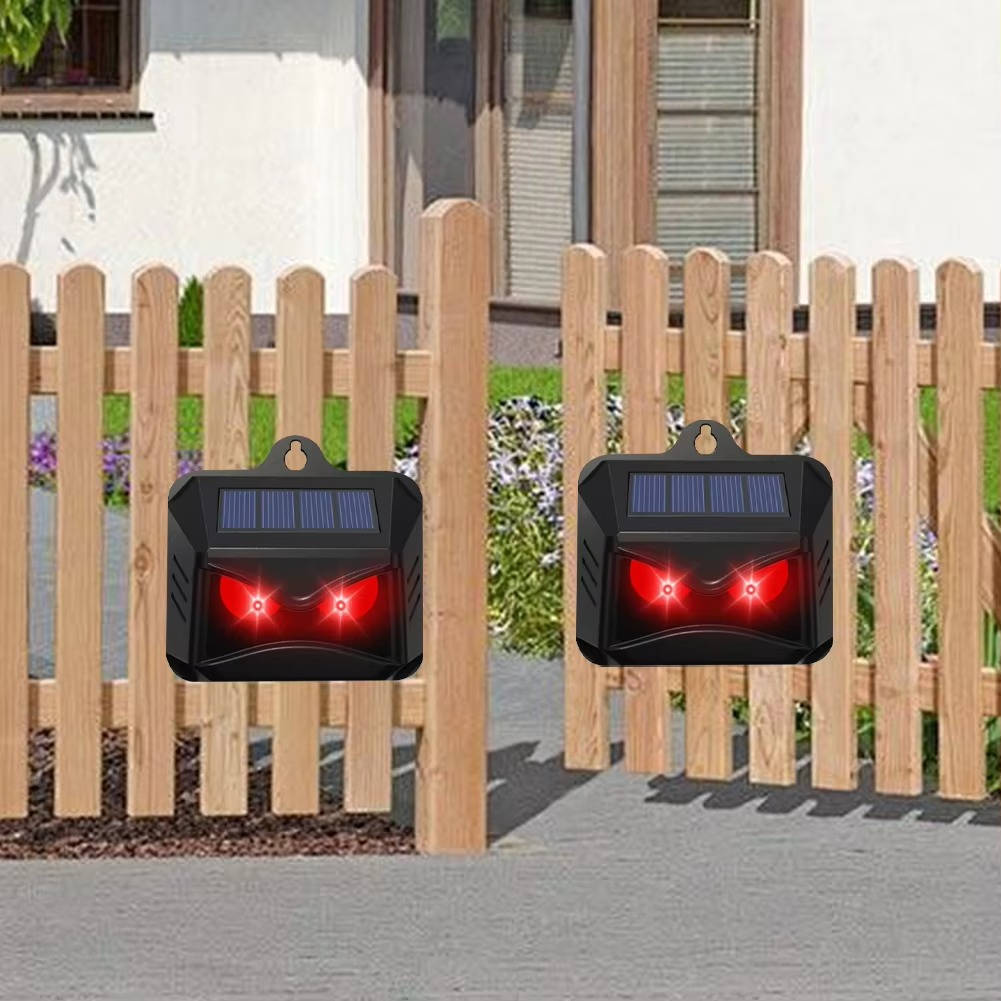 2-Pack Solar-Powered Ultrasonic Animal Deterrent for Outdoor Pest Control