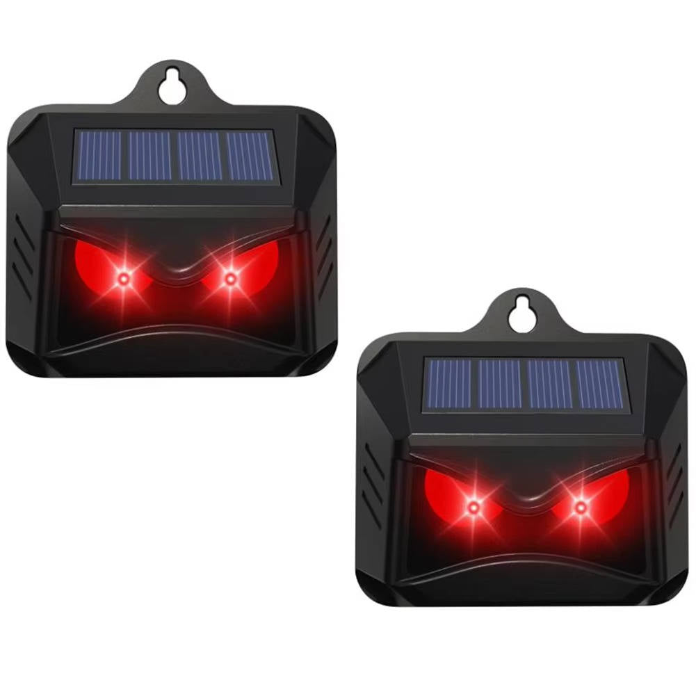 2-Pack Solar-Powered Ultrasonic Animal Deterrent for Outdoor Pest Control