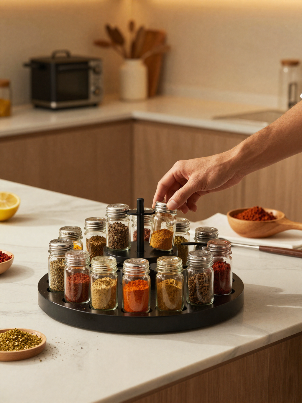360 Degree Rotating Spice Rack - Lifestyle Ad