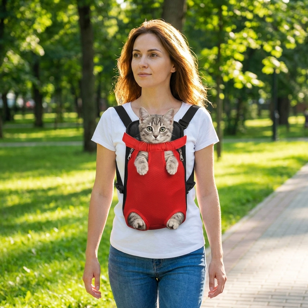 Cat Carrier Pouch lifestyle