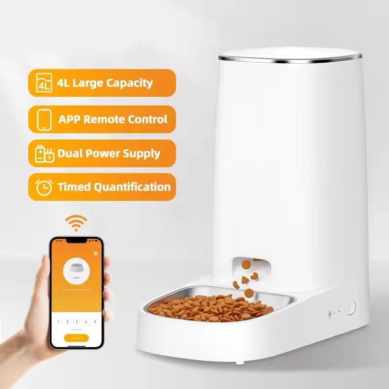 programmable automatic cat feeder with app control